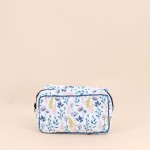 Set de 2 trousses fleuris coton blanc | Hashtag Déco