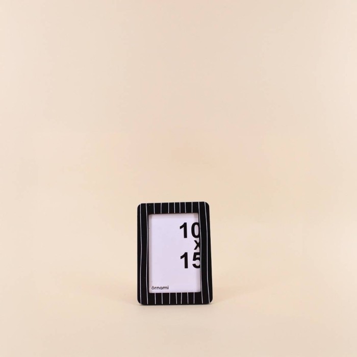 Cadre photo verre 10x15 rayé noir et blanc | Hashtag Déco