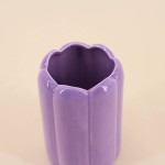 Vase festonné violet dolomite 15 cm | Hashtag Déco