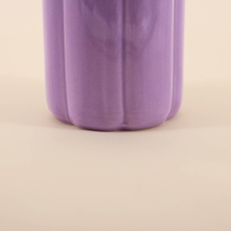 Vase festonné violet dolomite 15 cm | Hashtag Déco