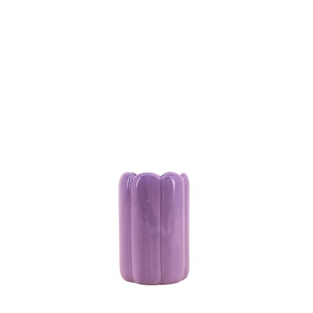 Vase festonné violet dolomite 15 cm | Hashtag Déco