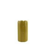 Vase festonné vert en dolomite 20 cm | Hashtag Déco