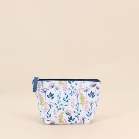 Set de 2 trousses fleuris coton blanc | Hashtag Déco