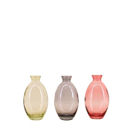 Set de 3 vases verre coloré 12 cm | Hashtag Déco