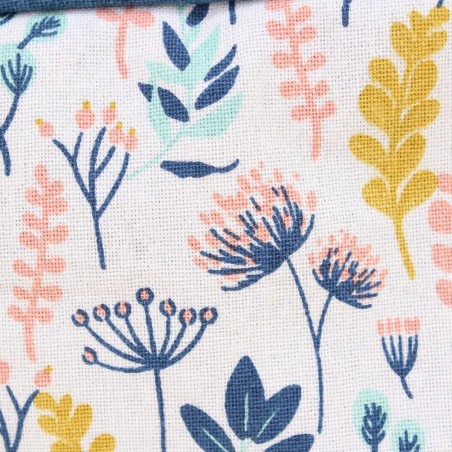 Set de 2 trousses fleuris coton blanc | Hashtag Déco
