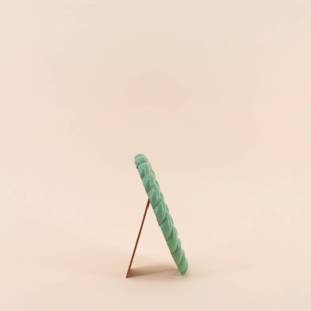 Cadre photo ovale vert en résine | Hashtag Déco