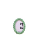 Cadre photo ovale vert en résine | Hashtag Déco