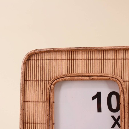 Cadre photo bambou beige 10x15 cm élégant | Hashtag Déco