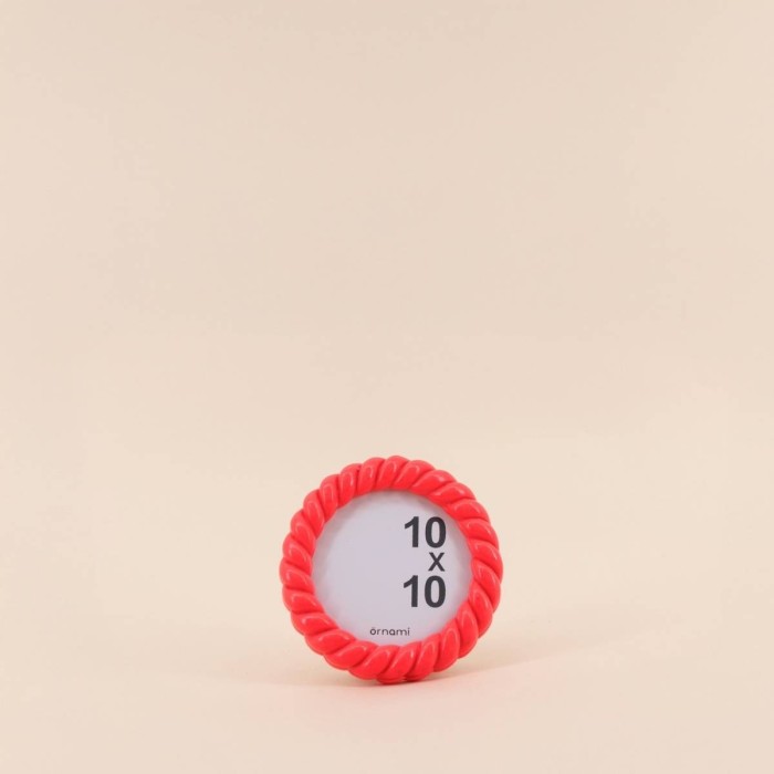 Cadre photo rond rose en résine 13,5cm | Hashtag Déco