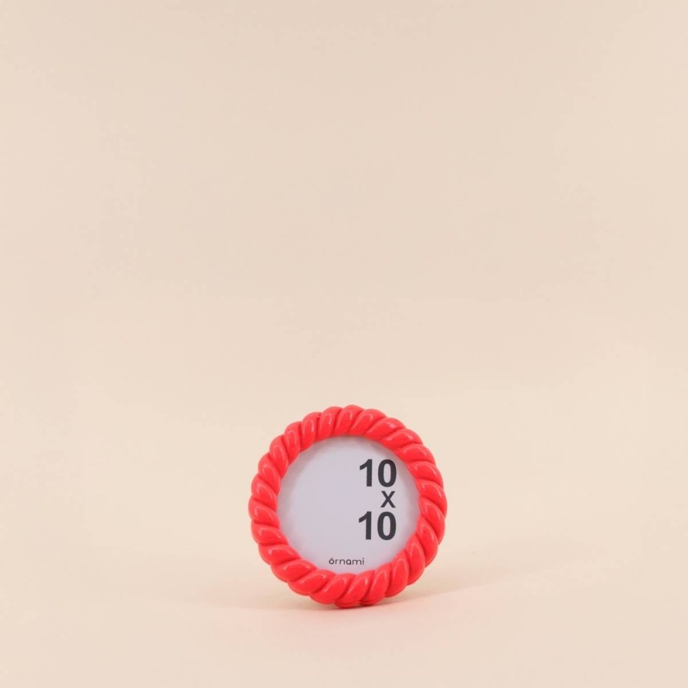 Cadre photo rond rose en résine 13,5cm | Hashtag Déco