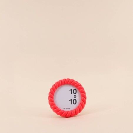 Cadre photo rond rose en résine 13,5cm | Hashtag Déco