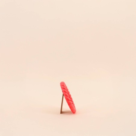 Cadre photo rond rose en résine 13,5cm | Hashtag Déco