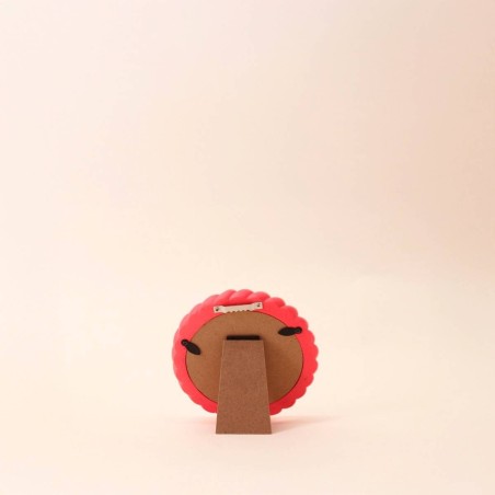 Cadre photo rond rose en résine 13,5cm | Hashtag Déco