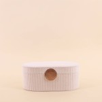 Boite à bijoux velours beige élégant 22x13cm | Hashtag Déco