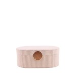 Boite à bijoux velours beige élégant 22x13cm | Hashtag Déco