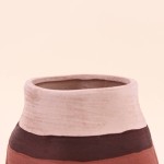 Vase en grès marron beige 17cm | Hashtag Déco