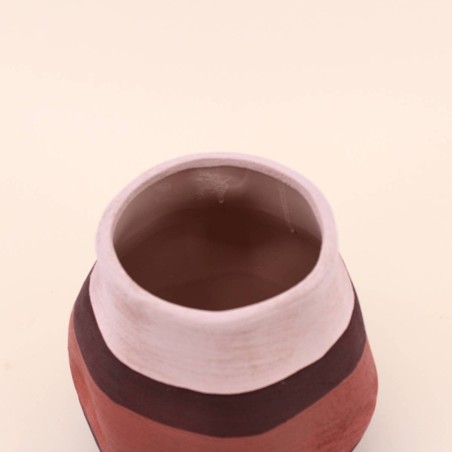 Vase en grès marron beige 17cm | Hashtag Déco