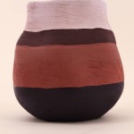 Vase en grès marron beige 17cm | Hashtag Déco