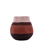 Vase en grès marron beige 17cm | Hashtag Déco