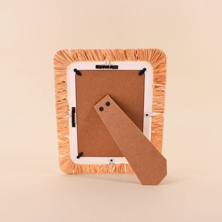 Cadre photo raphia beige 21x26cm | Hashtag Déco