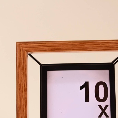 Cadre photo 3D métal noir moderne 10x15cm | Hashtag Déco