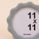 Cadre ondulé résine vert 13x13cm | Hashtag Déco