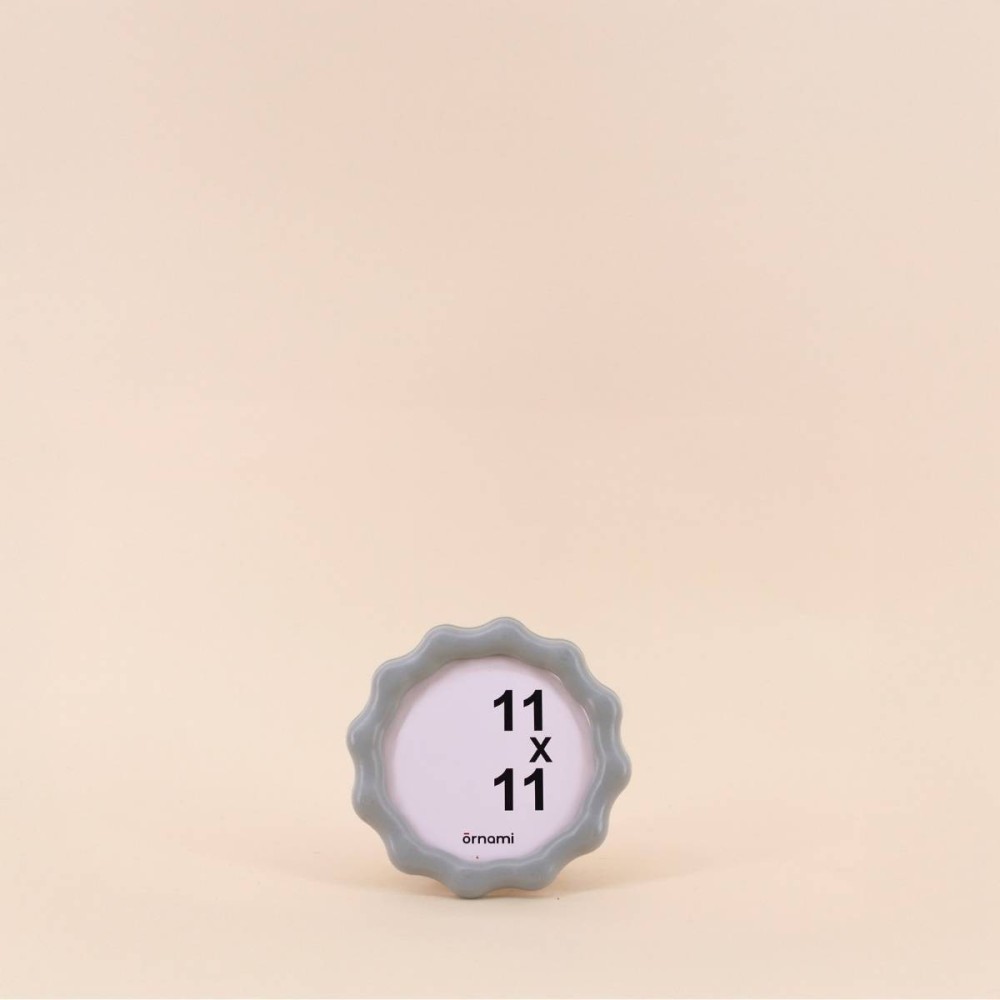 Cadre ondulé résine vert 13x13cm | Hashtag Déco