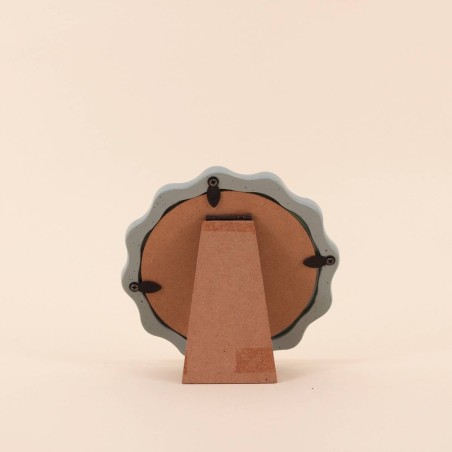 Cadre ondulé résine vert 13x13cm | Hashtag Déco