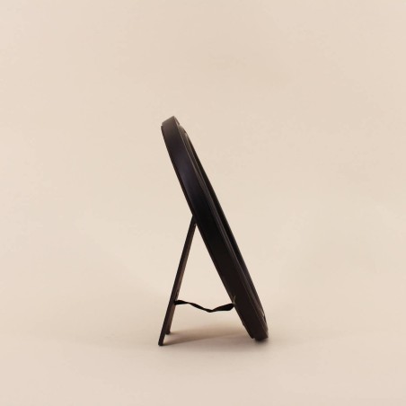 Cadre photo ovale noir résine 18x23 cm | Hashtag Déco