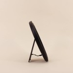 Cadre photo ovale noir résine 18x23 cm | Hashtag Déco