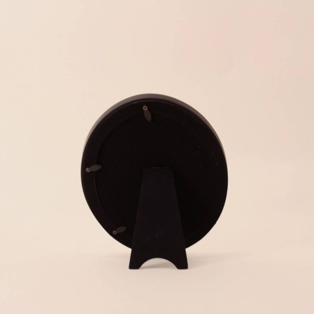 Cadre photo ovale noir résine 18x23 cm | Hashtag Déco