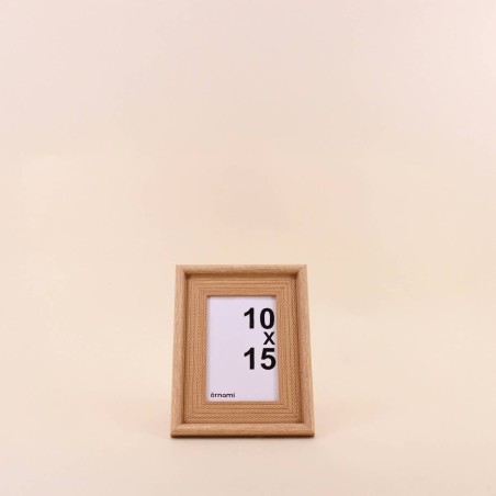 Cadre photo tressé marron naturel 10x15cm | Hashtag Déco