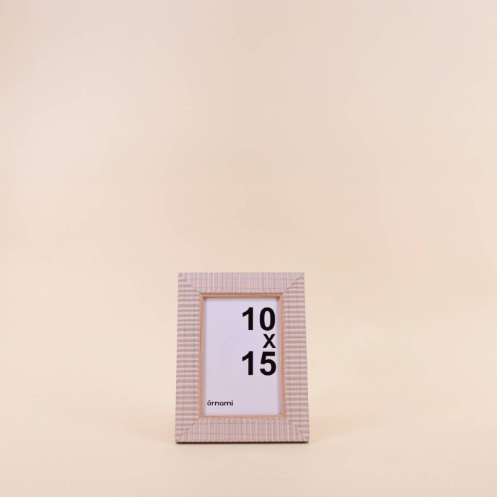 Cadre photo naturel strié beige en MDF | Hashtag Déco