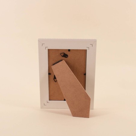 Cadre photo naturel strié beige en MDF | Hashtag Déco