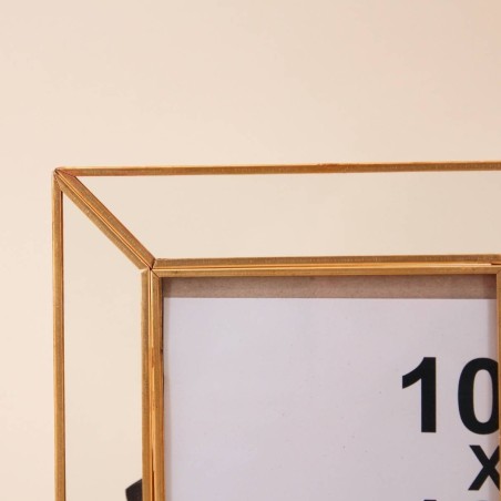 Cadre photo laiton doré 10x10cm élégant | Hashtag Déco