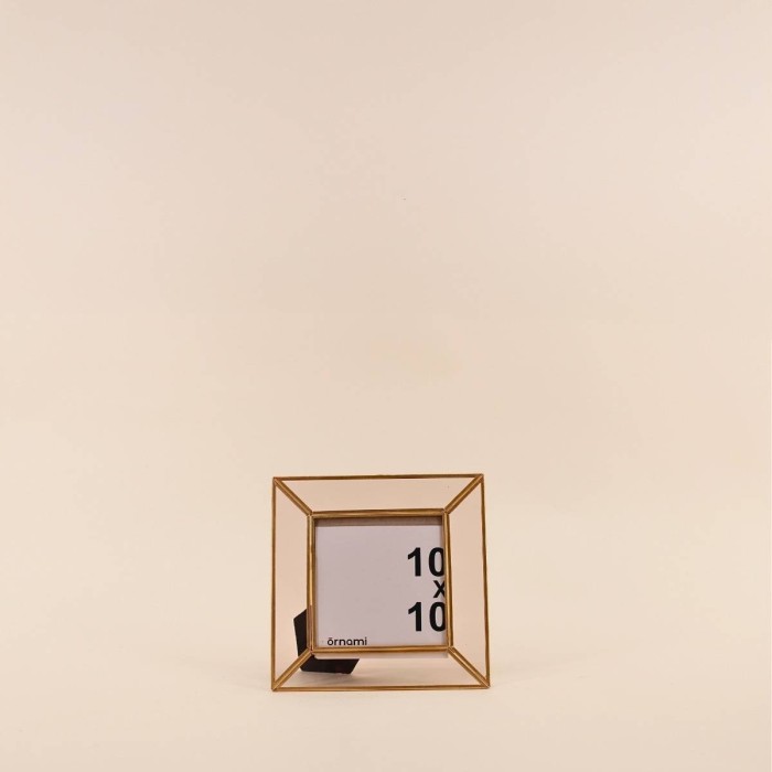 Cadre photo laiton doré 10x10cm élégant | Hashtag Déco