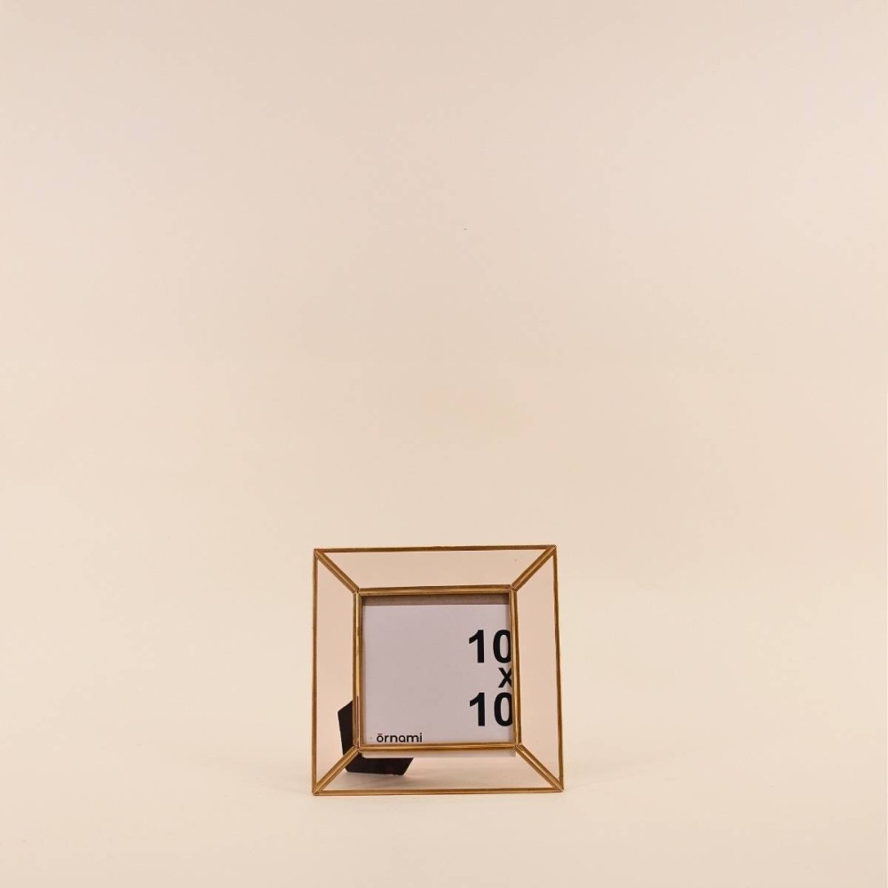 Cadre photo laiton doré 10x10cm élégant | Hashtag Déco