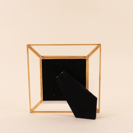 Cadre photo laiton doré 10x10cm élégant | Hashtag Déco