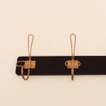 Patère métal noir doré 40x18cm élégante | Hashtag Déco