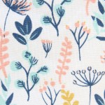 Set de 2 paniers fleuris réversibles coton bleu | Hashtag Déco