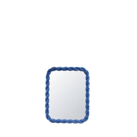 Miroir torsadé bleu en verre 30x40cm | Hashtag Déco