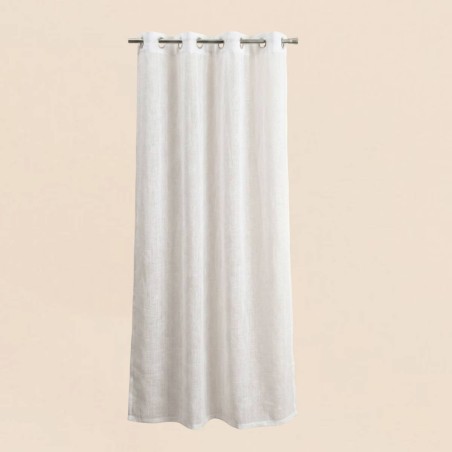 Rideau tamisant coton flammé neutre 140x250cm | Hashtag Déco