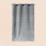 Rideau géométrique coton bleu 140x250cm | Hashtag Déco