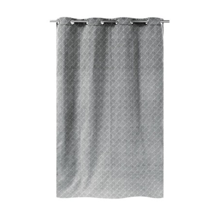 Rideau géométrique coton bleu 140x250cm | Hashtag Déco