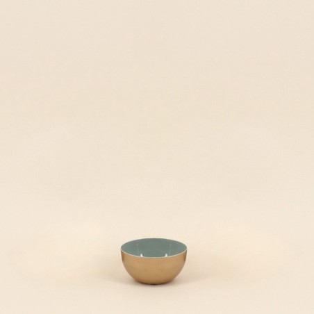Lot de 3 coupelles métal doré et vert | Hashtag Déco