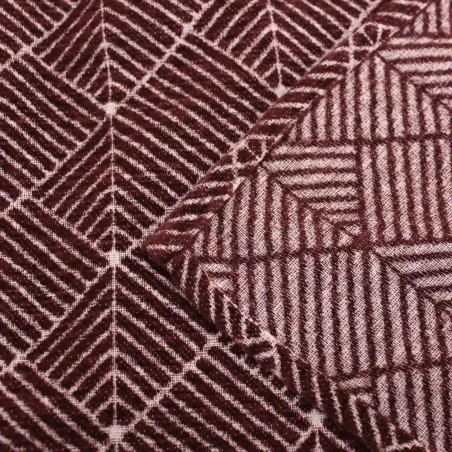 Rideau géométrique coton bleu 140x250cm | Hashtag Déco