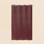 Rideau géométrique coton bleu 140x250cm | Hashtag Déco