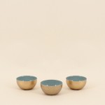 Lot de 3 coupelles métal doré et vert | Hashtag Déco