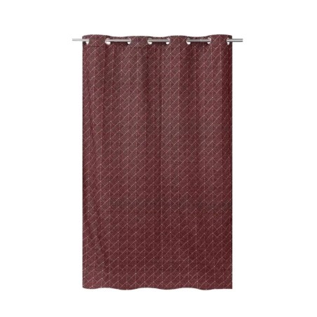 Rideau géométrique coton bleu 140x250cm | Hashtag Déco