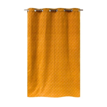 Rideau géométrique coton bleu 140x250cm | Hashtag Déco